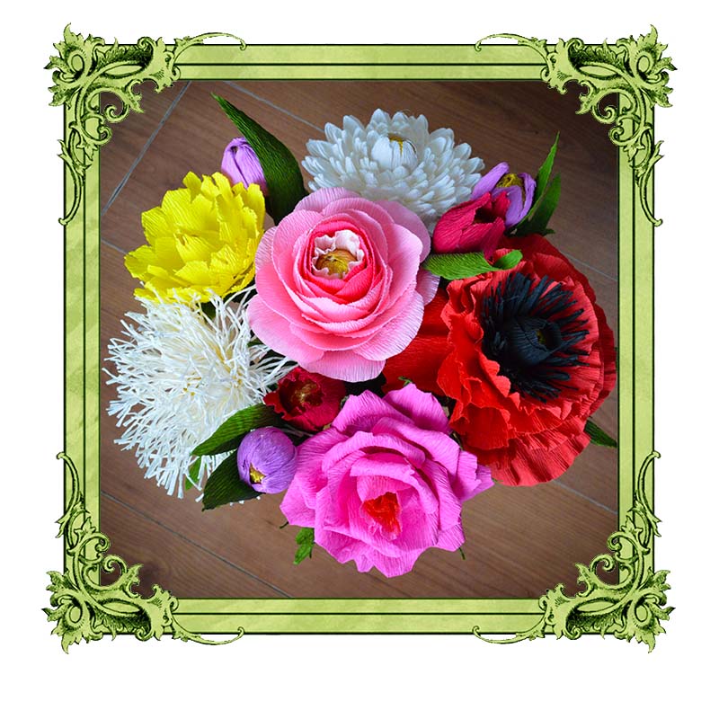 Наборы для творчества ЦВЕТЫ ИЗ ГОФРИРОВАННОЙ БУМАГИ